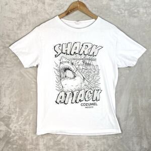 Shark Attack Cozumel Mexico Graphic T Shirt Shark Week Jawscore Horror